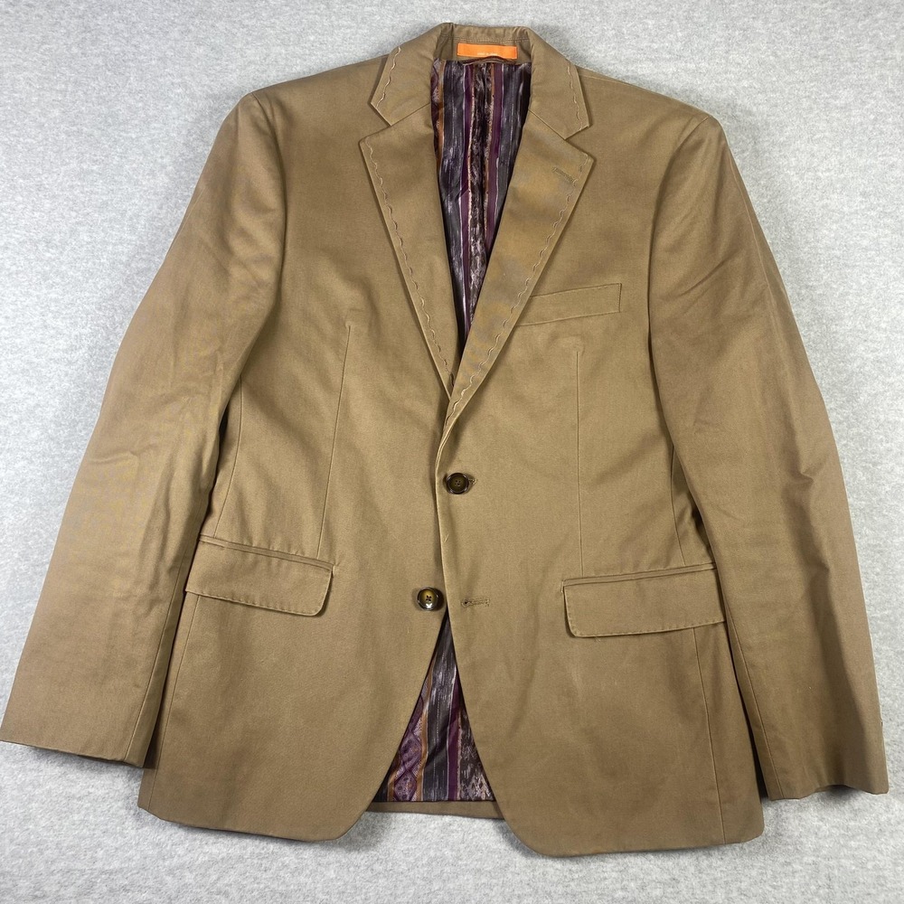 Tallia Jacket Mens 36S Brown Cotton Blazer Sport Coat Macys‎ Store Lined